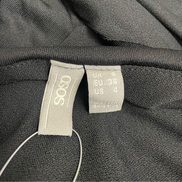 NWT ASOS Maternity Black Cape Back Pleated Long Maxi Dress Women’s Size 4 NEW - Picture 13 of 16